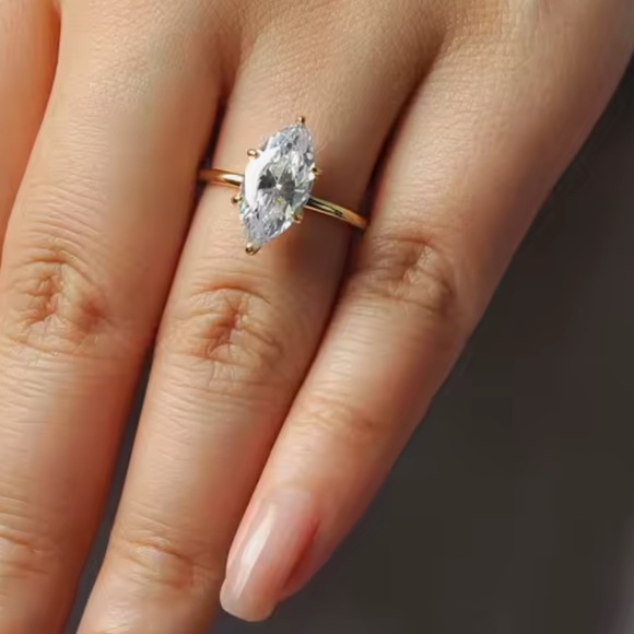 2ct Marquis Cut Ring - Picture 3 of 14